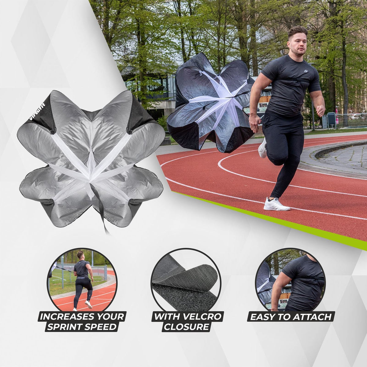 VirtuFit Pro Speed Parachute - Inclusief draagtas - Tweedekans