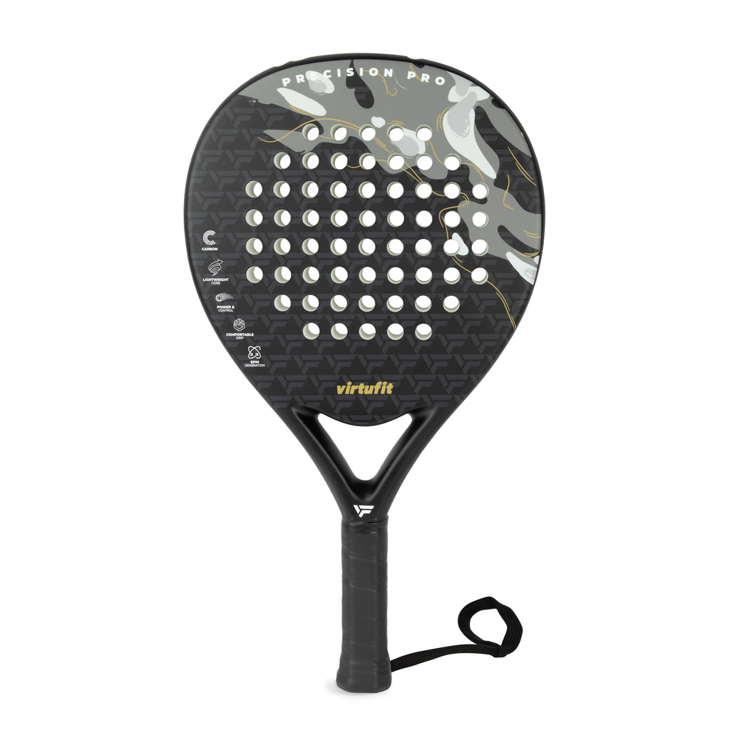 VirtuFit Precision Pro Padel Racket - Zwart - Goud - Tweedekans