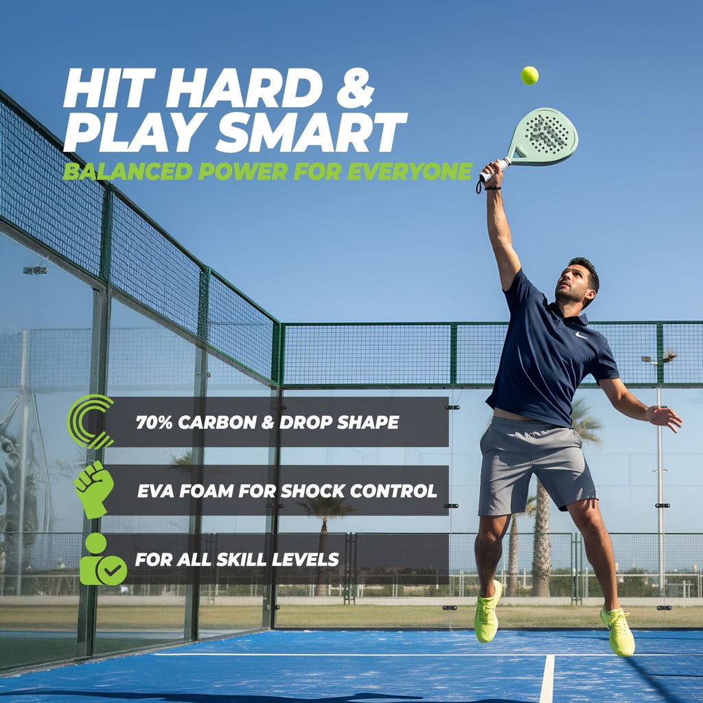 VirtuFit Hybrid Padel Racket - Mint Green - Tweedekans