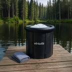 VirtuFit IJsbad XXL - 375 Liter - Antraciet - Inclusief accessoires - Tweedekans