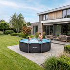 VirtuFit Rond Zwembad - Ø305 x 76 cm - Antraciet - Inclusief Filterpomp - Tweedekans