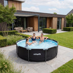 VirtuFit Rond Zwembad - Ø366 x 100 cm - Antraciet - Tweedekans