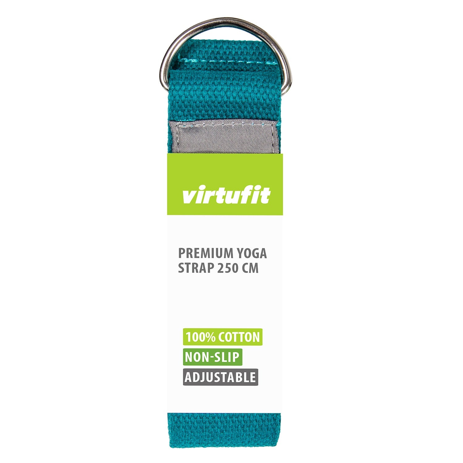 VirtuFit Premium Yoga Riem - 250 cm - Ocean Green - Tweedekans