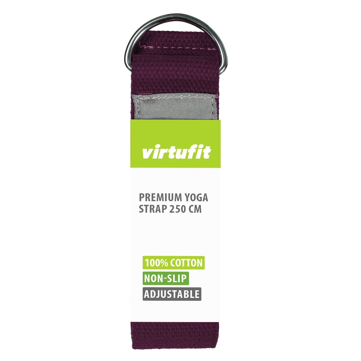 VirtuFit Premium Yoga Riem - 250 cm - Mulberry - Tweedekans