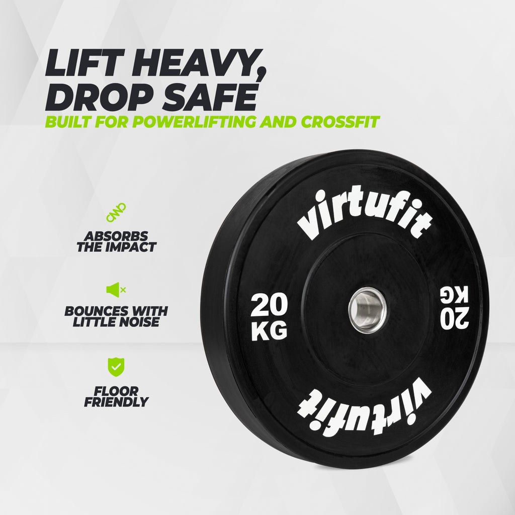 VirtuFit Bumper Plate - Olympische Halterschijf van Rubber - 50 mm - 20 kg