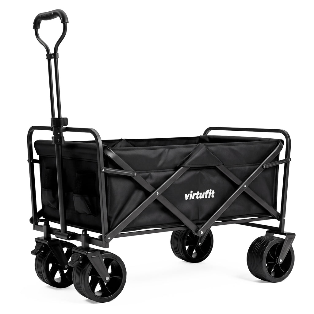 VirtuFit FW100 Opvouwbare Bolderkar - 150 kg Draagvermogen - Incl. Afdekhoes - Zwart