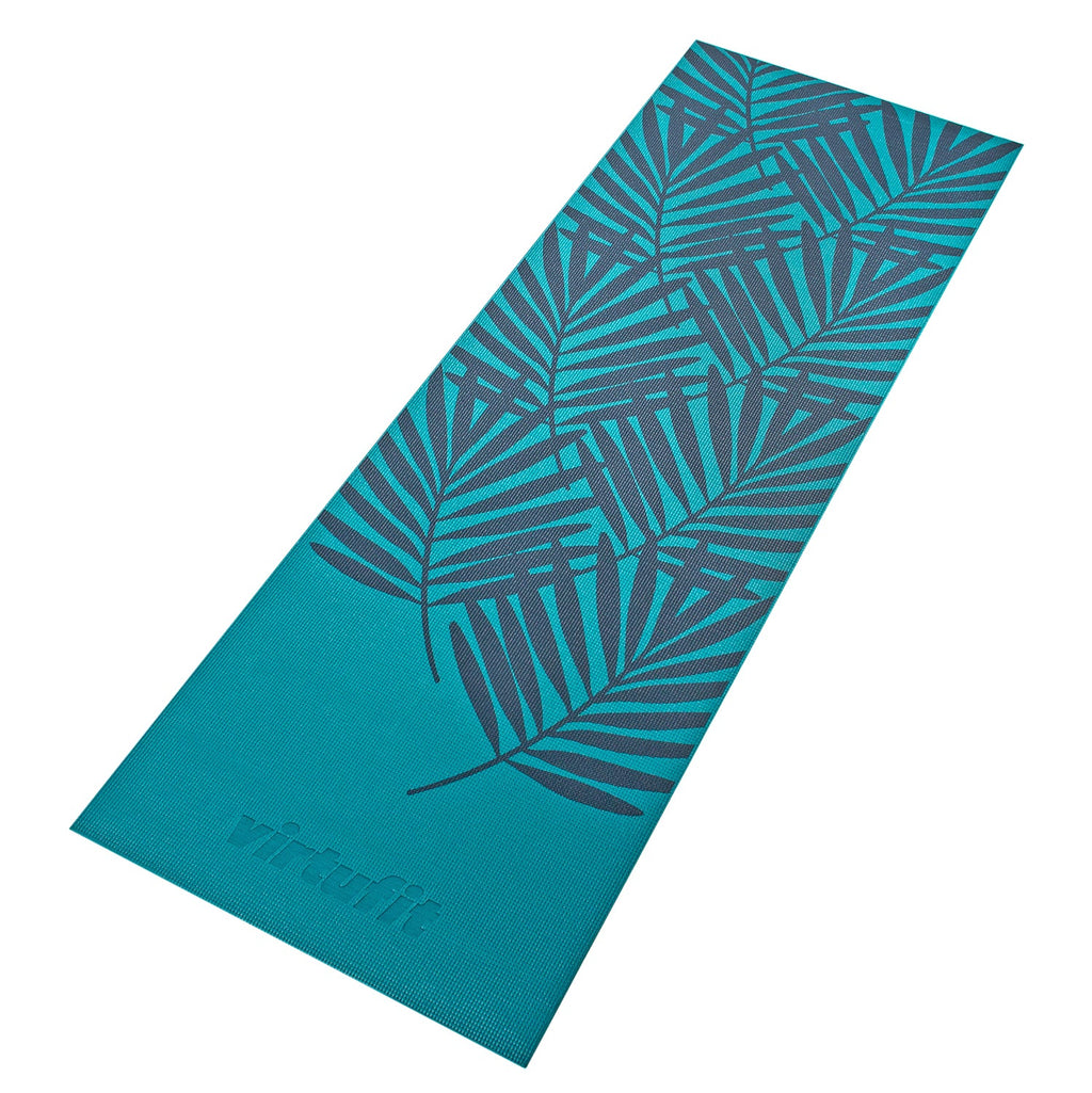 VirtuFit Premium Yogamat - 183 x 61 x 0,4 cm - Ocean Green Forest - Tweedekans