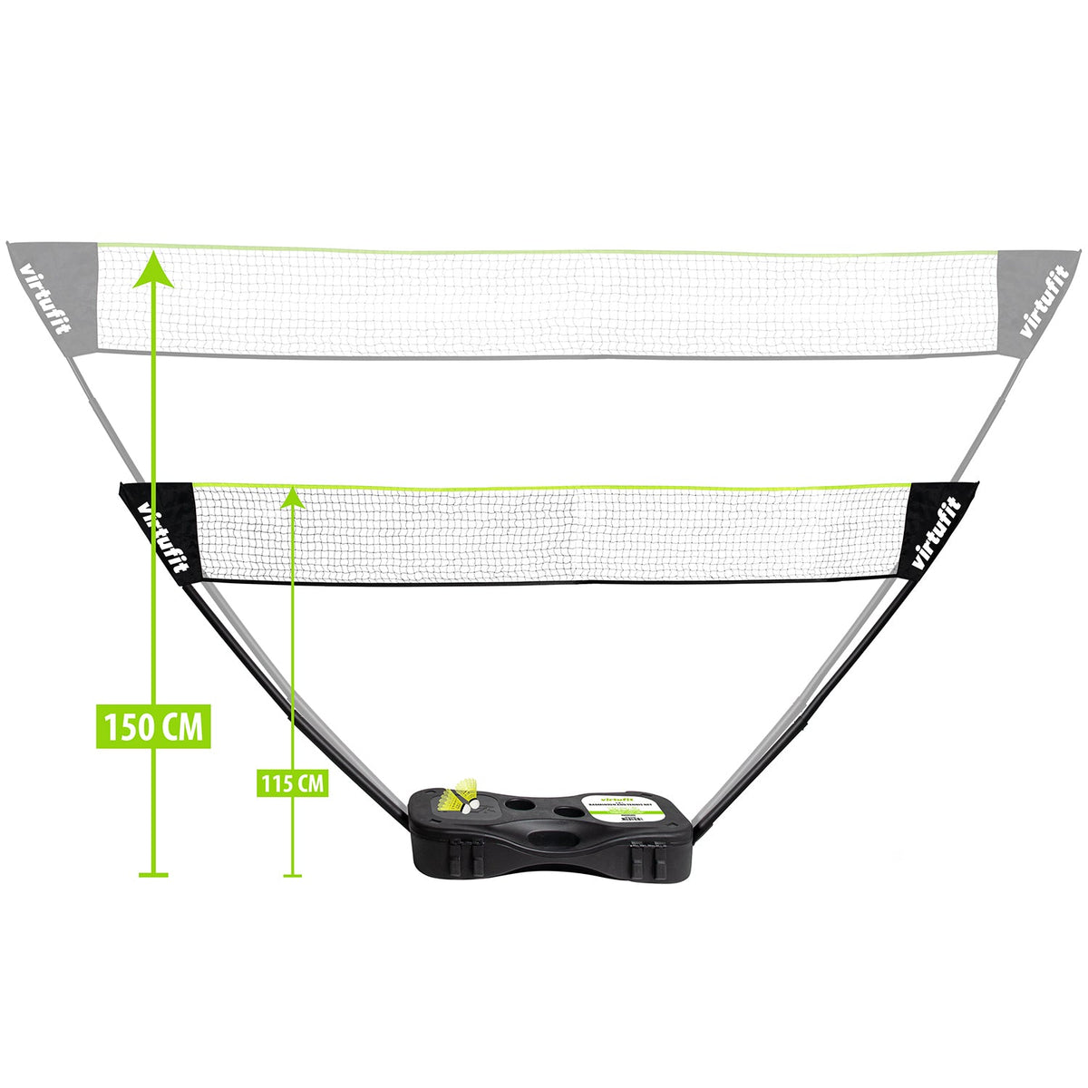 VirtuFit 2-in-1 Portable Badminton- en Tennisset - Inclusief koffer en rackets - Tweedekans