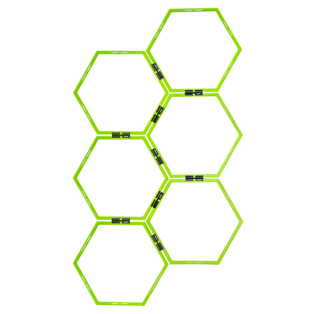 VirtuFit Hexagon Agility Grid - Speedladder -  6 Stuks - Inclusief opbergtas - Tweedekans