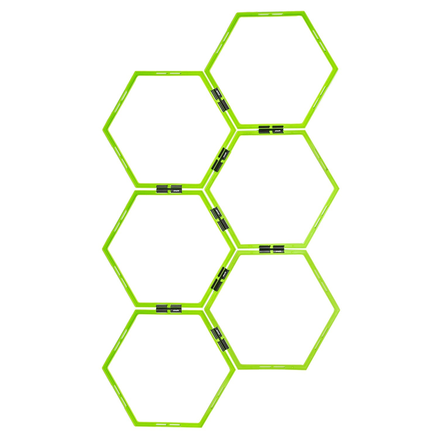 VirtuFit Hexagon Agility Grid - Speedladder -  6 Stuks - Inclusief opbergtas - Tweedekans