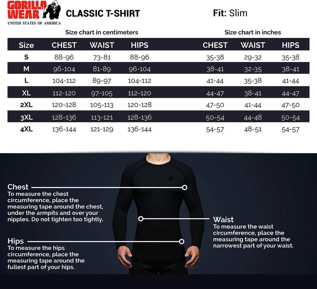 Gorilla Wear Classic T-shirt - Zwart/Goud