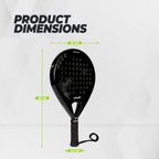 VirtuFit Control Padel Racket - Zwart - Grijs