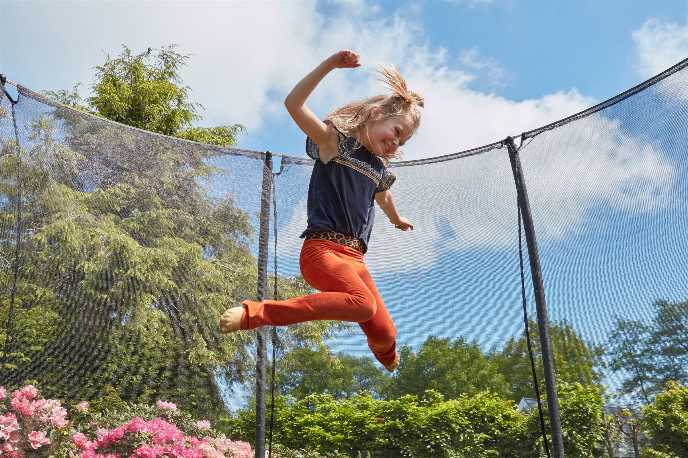 Salta Comfort Edition Ground Trampoline met Veiligheidsnet - 366 x 244 cm - Zwart