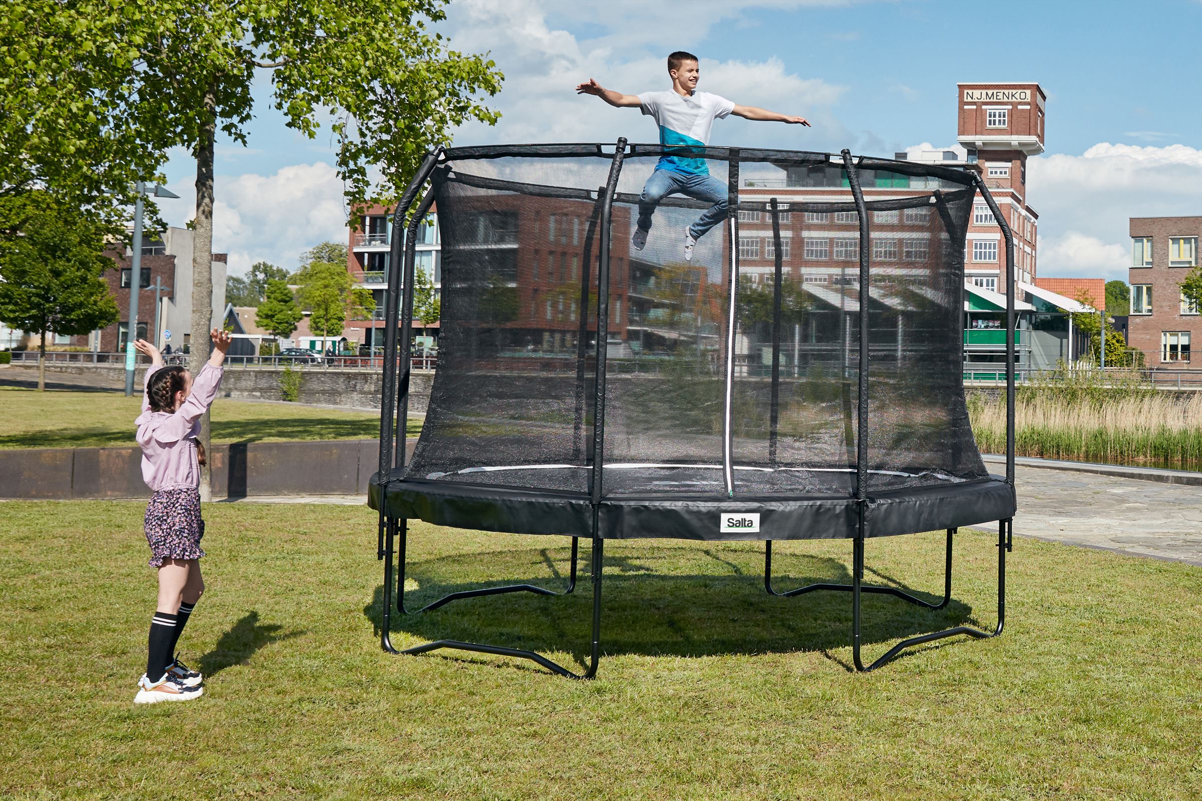 Salta Premium Edition Trampoline met Veiligheidsnet - Zwart - 305 cm