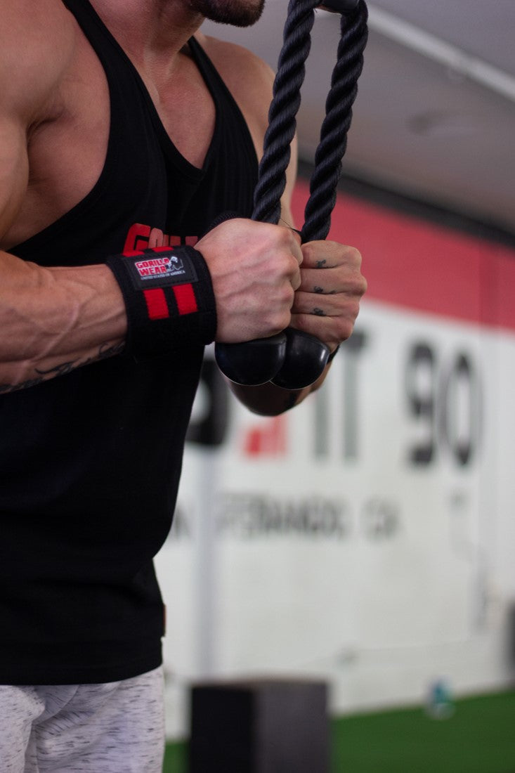 Gorilla Wear Wrist Wraps Ultra - Zwart/Rood