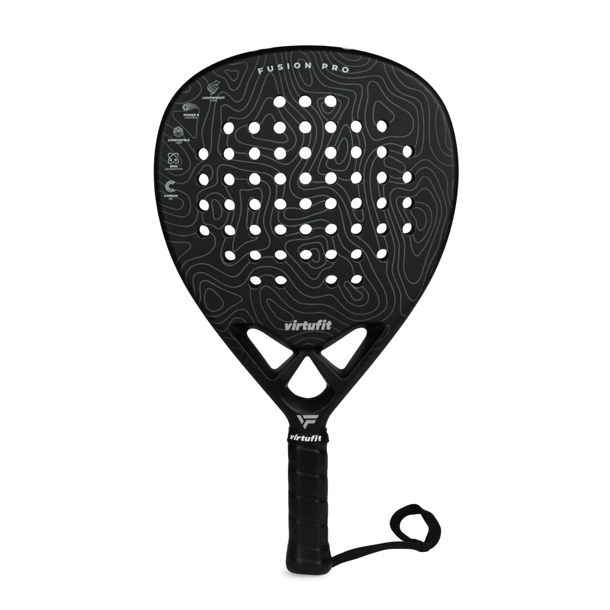 VirtuFit Fusion Pro Padel Racket - Zwart - Grijs
