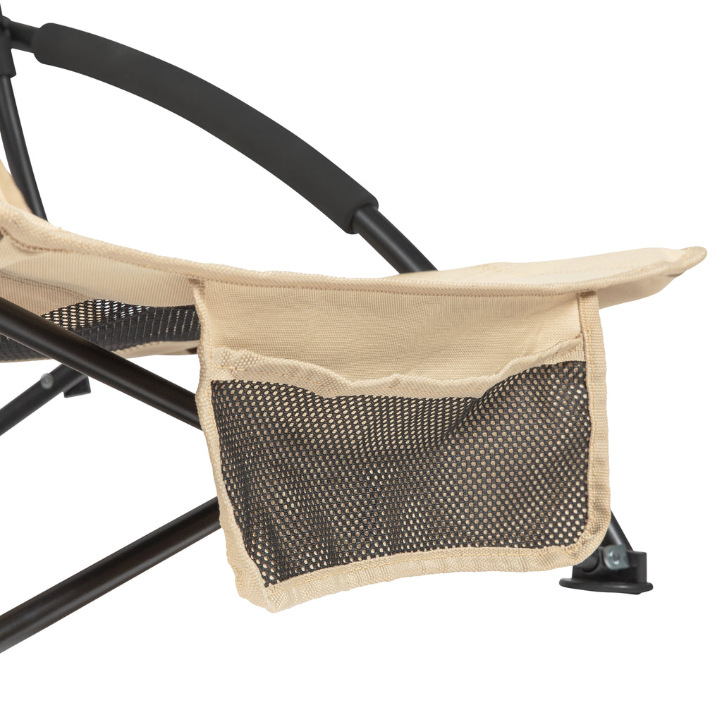 VirtuFit Strandstoel opvouwbaar - Campingstoel - Beige - Tweedekans