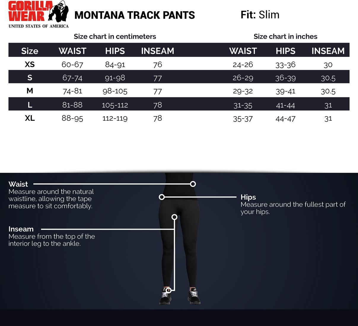 Gorilla Wear Montana Trainingsbroek - Zwart