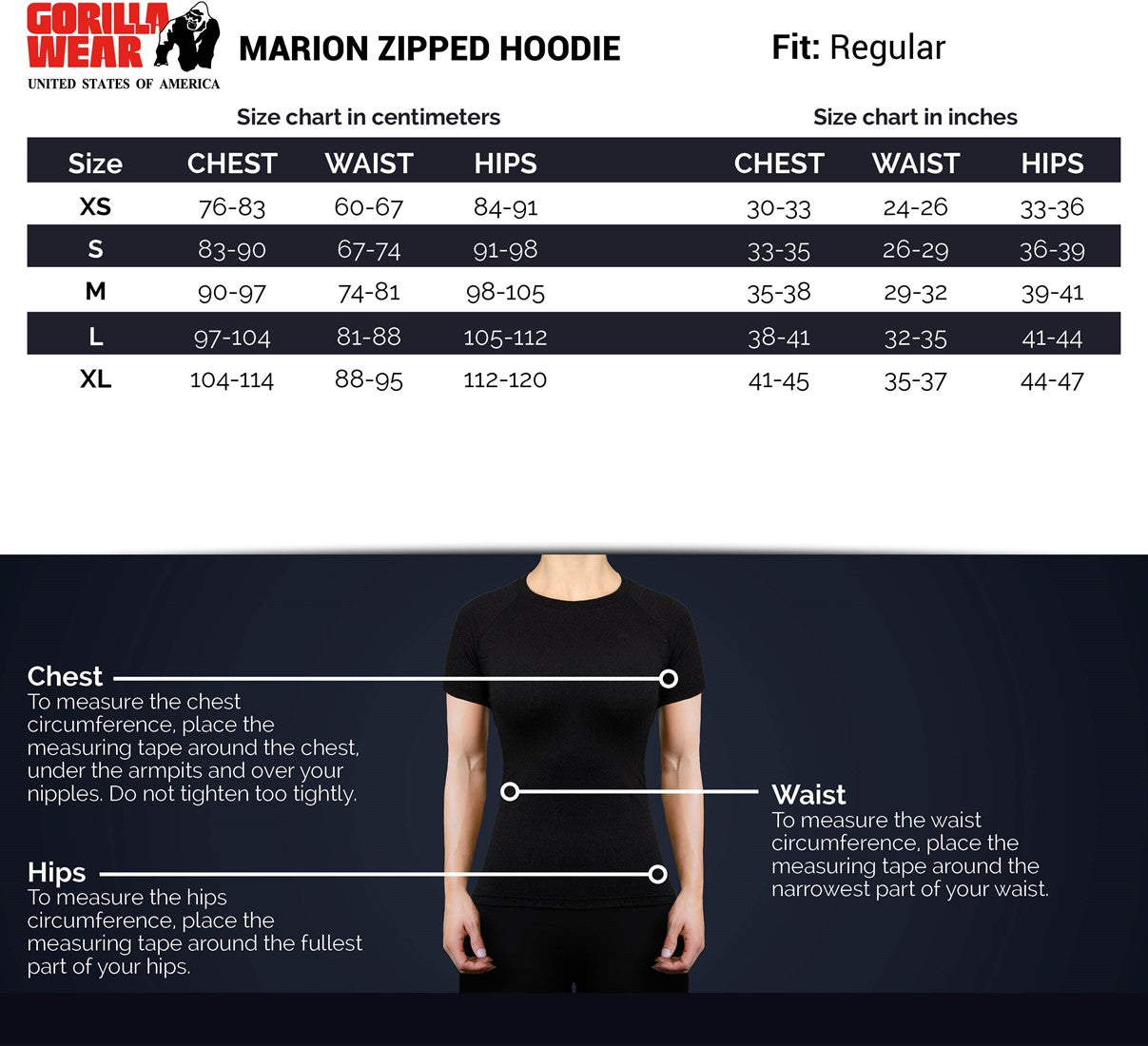 Gorilla Wear Marion Hoodie - Zwart