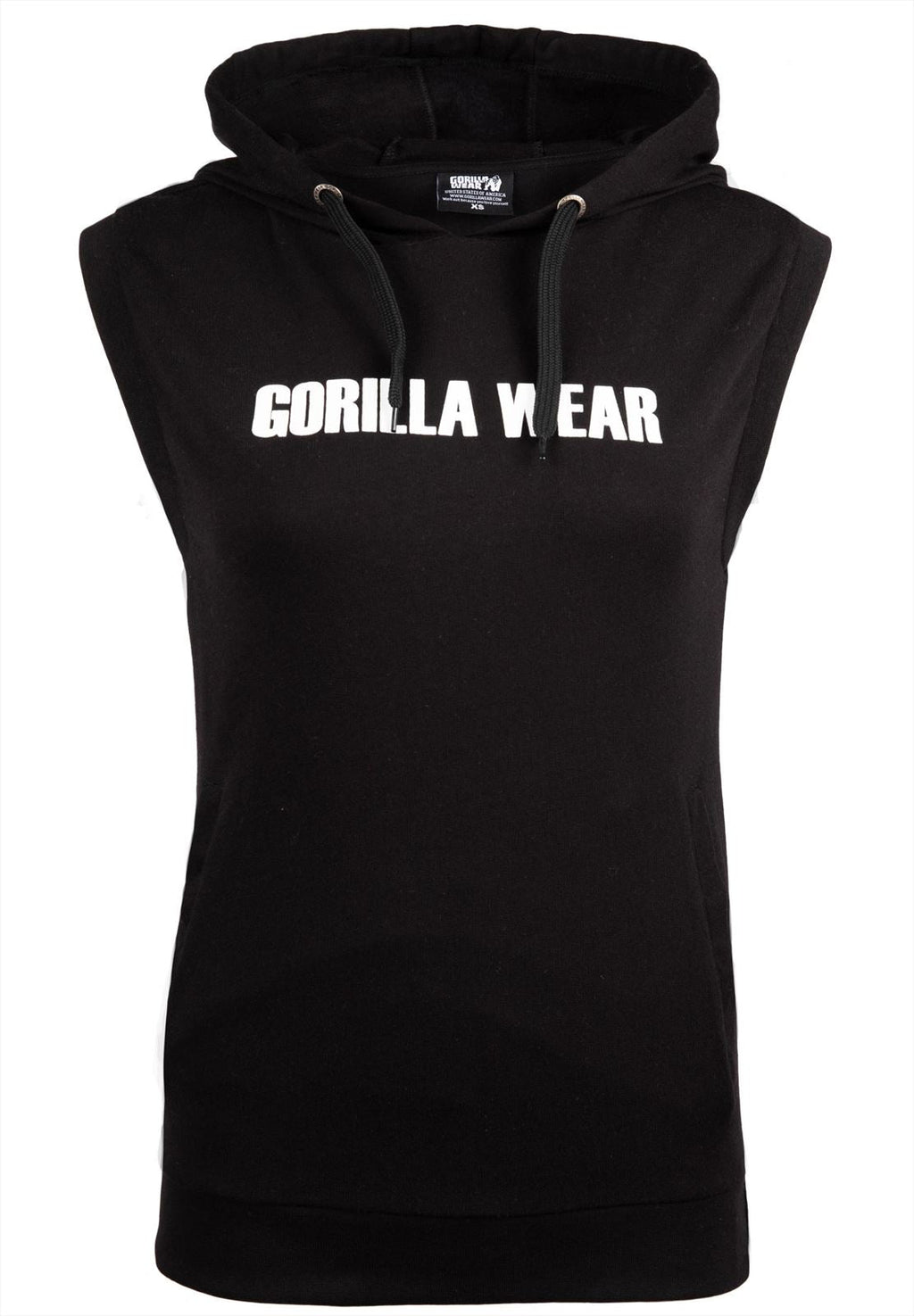 Gorilla Wear Virginia Mouwloos Hoodie - Zwart