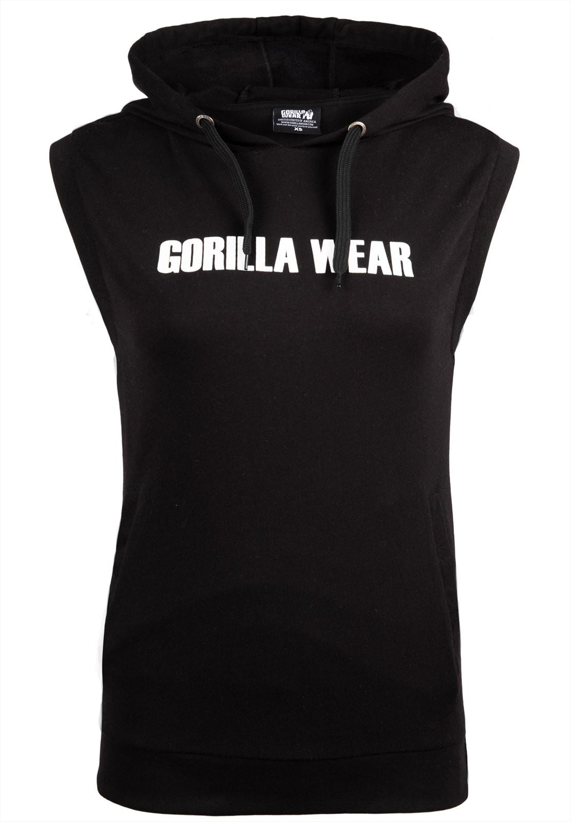 Gorilla Wear Virginia Mouwloos Hoodie - Zwart