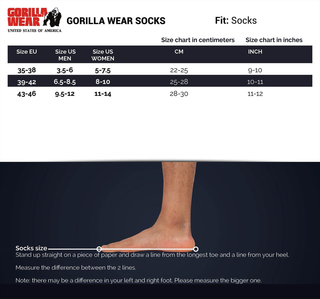 Gorilla Wear Crew Sokken 2-Pack - Zwart