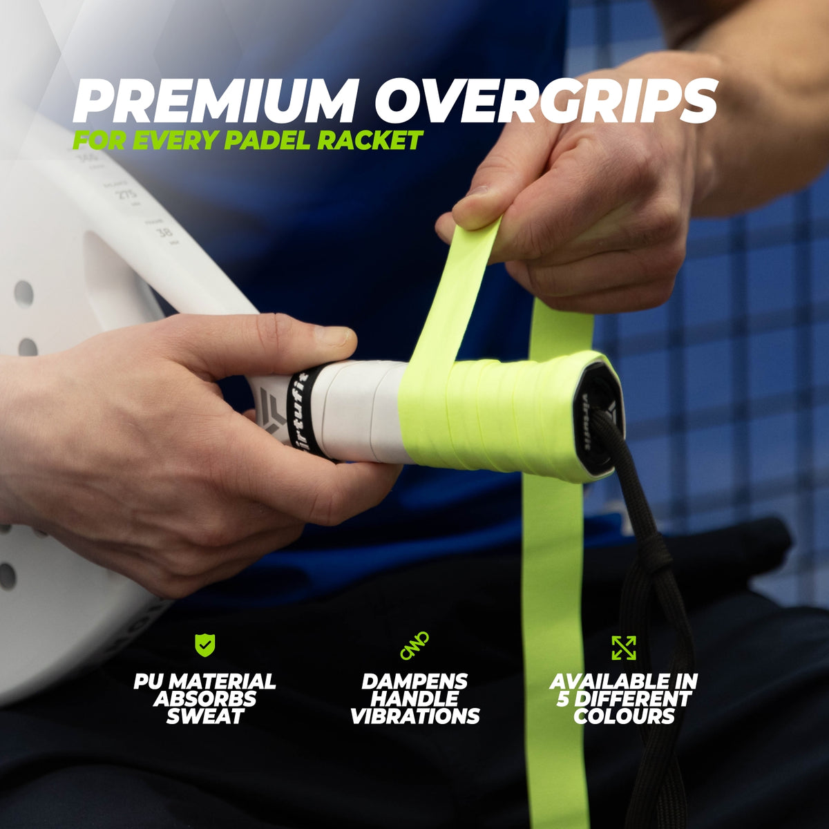 VirtuFit Pro Padel Overgrip - Neon Groen