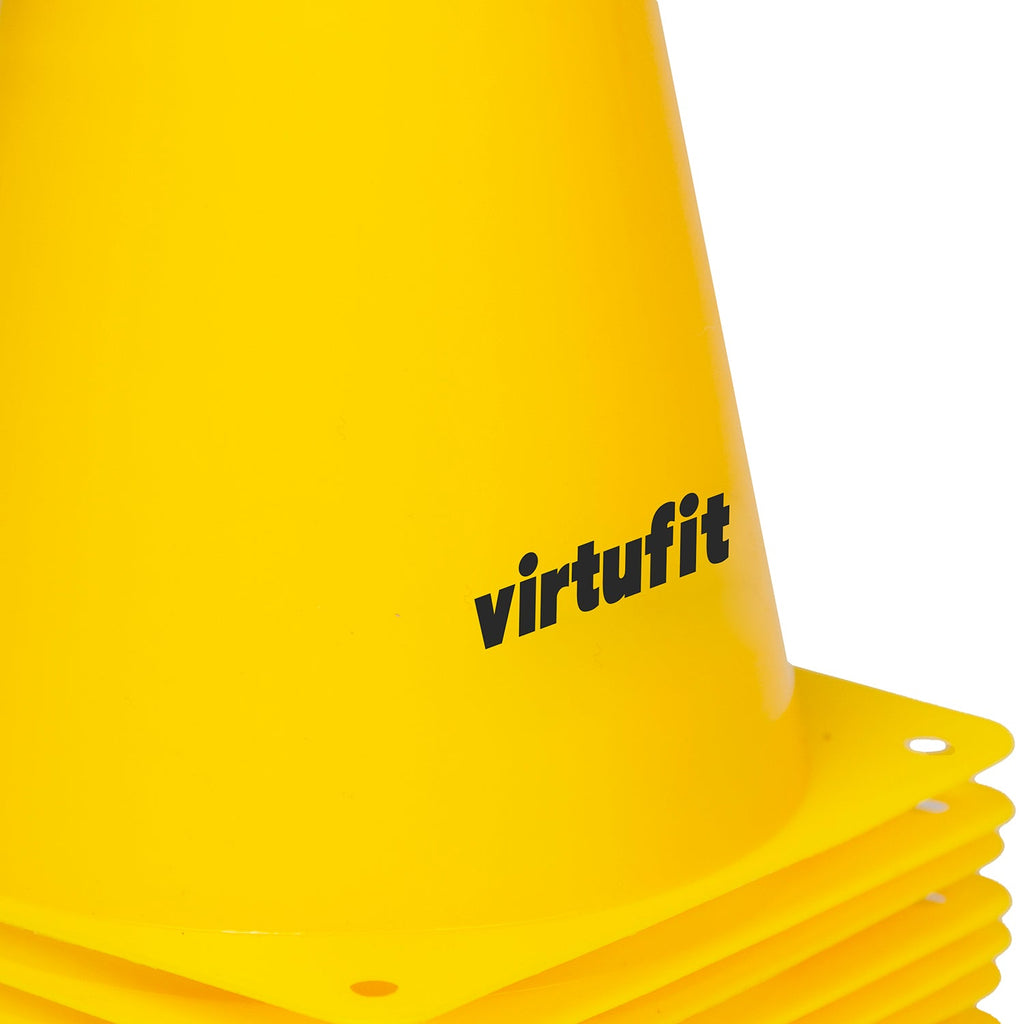 VirtuFit Pionnen Set - 23 cm - 12 Stuks - Geel - Tweedekans