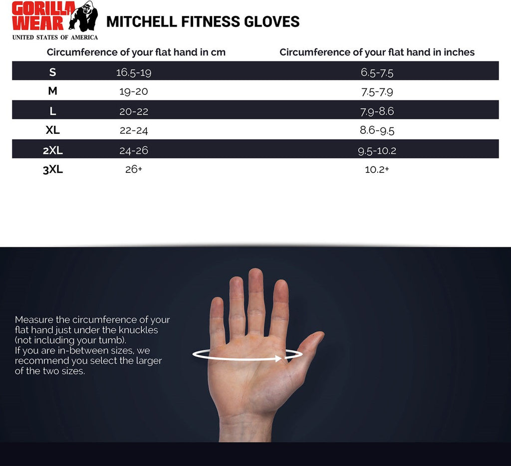 Gorilla Wear Mitchell Training Gloves - Fitness Handschoenen - Zwart
