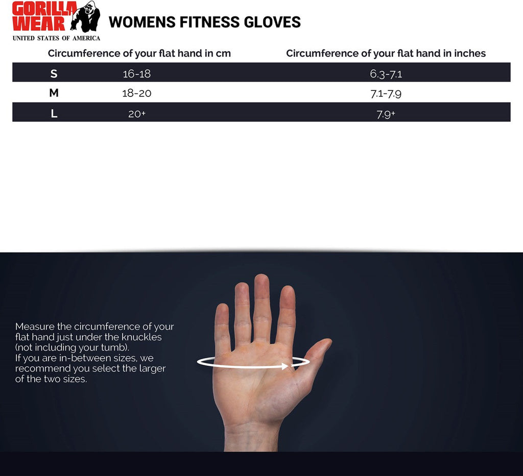 Gorilla Wear Womens Fitness Gloves - Fitness Handschoenen - Zwart/Paars