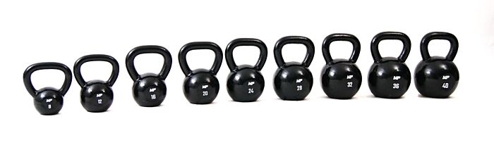 Muscle Power Gietijzeren Kettlebell - Zwart - 12 kg