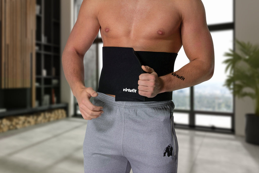 VirtuFit Afslank Tailleband Neopreen 20 - Afslankband - Waist Trainer - 20 cm - Zwart - Tweedekans