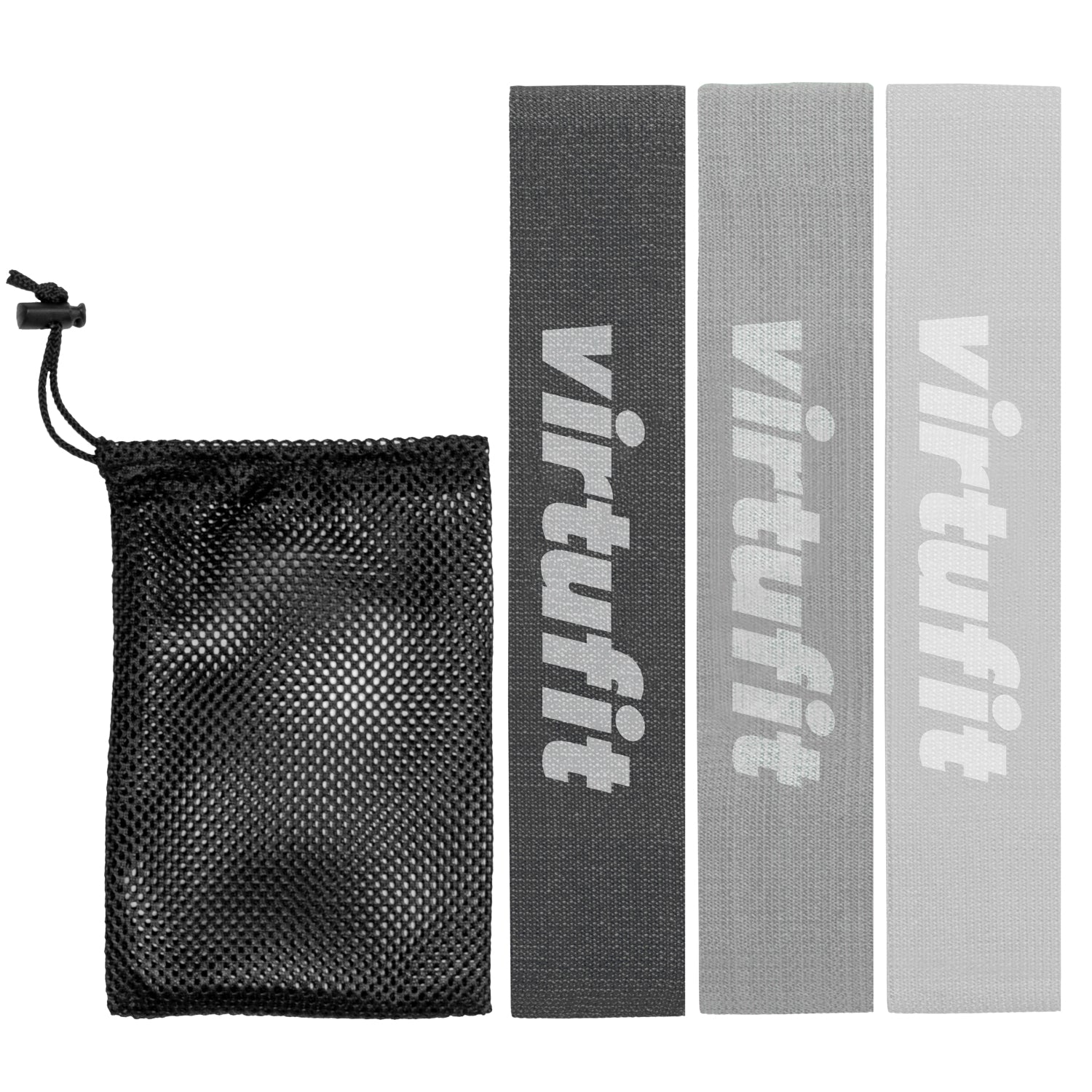 VirtuFit Mini Weerstandsbanden set - Katoen - 3 Stuks - Incl. Opbergtas - Tweedekans