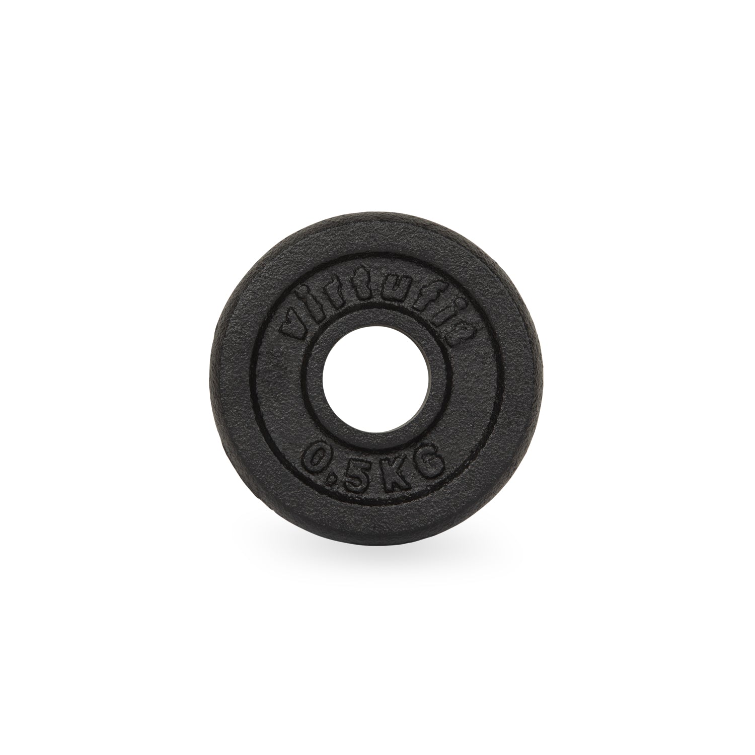 VirtuFit Gietijzeren Halterschijf - Halter gewicht - 30 mm - 0.5 kg - Zwart - Tweedekans