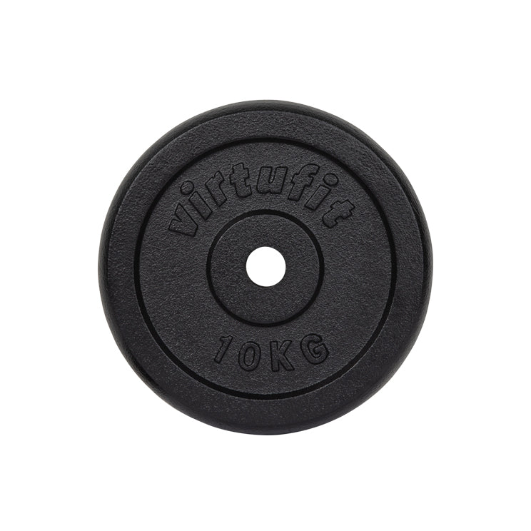 VirtuFit Gietijzeren Halterschijf - Halter gewicht - 30 mm - 15 kg - Zwart - Tweedekans