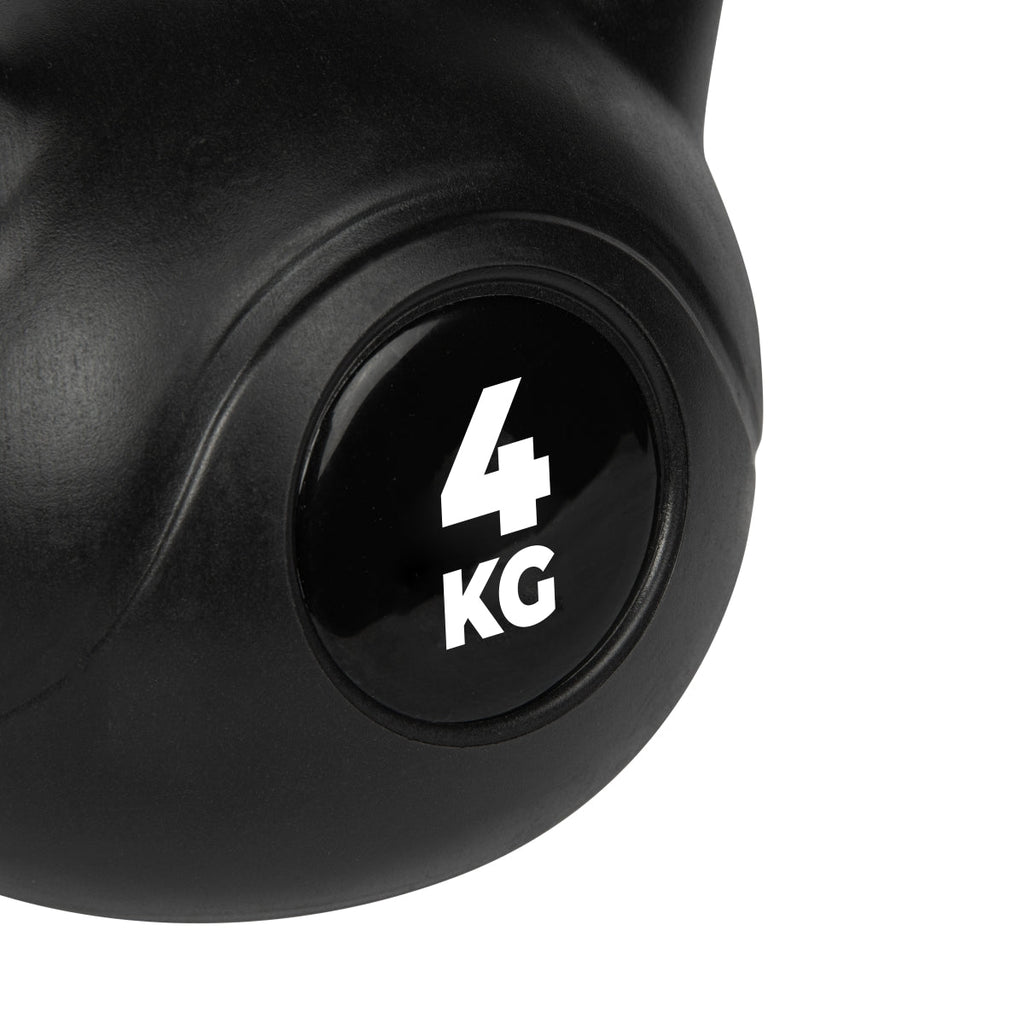 VirtuFit PVC Kettlebell - 4 kg - Zwart - Tweedekans