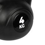 VirtuFit PVC Kettlebell - 4 kg - Zwart - Tweedekans