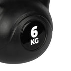 VirtuFit PVC Kettlebell - 6 kg - Zwart - Tweedekans