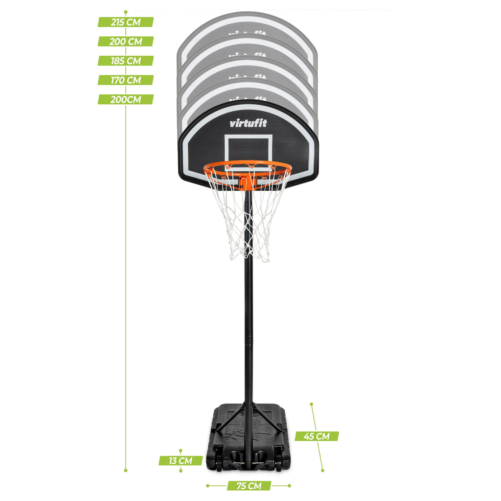 VirtuFit Verstelbare Basketbalpaal - 170 tot 215 cm - 2ekans