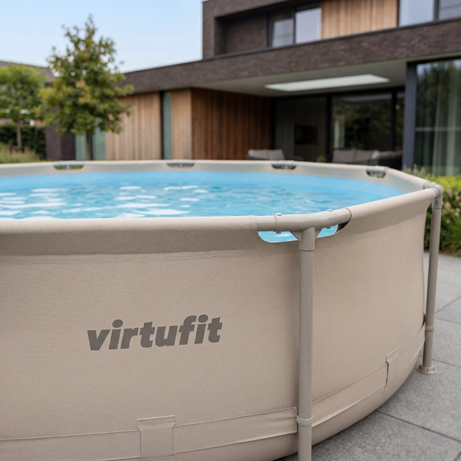 VirtuFit Rond Zwembad - Ø244 x 76 cm - Beige - Tweedekans