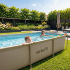 VirtuFit Rechthoekig Zwembad - 260 x 180 x 66 cm - Beige - Tweedekans