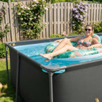 VirtuFit Rechthoekig Zwembad - 260 x 180 x 66 cm - Antraciet - Tweedekans
