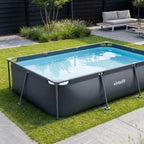 VirtuFit Rechthoekig Zwembad - 300 x 210 x 66 cm - Antraciet - Tweedekans