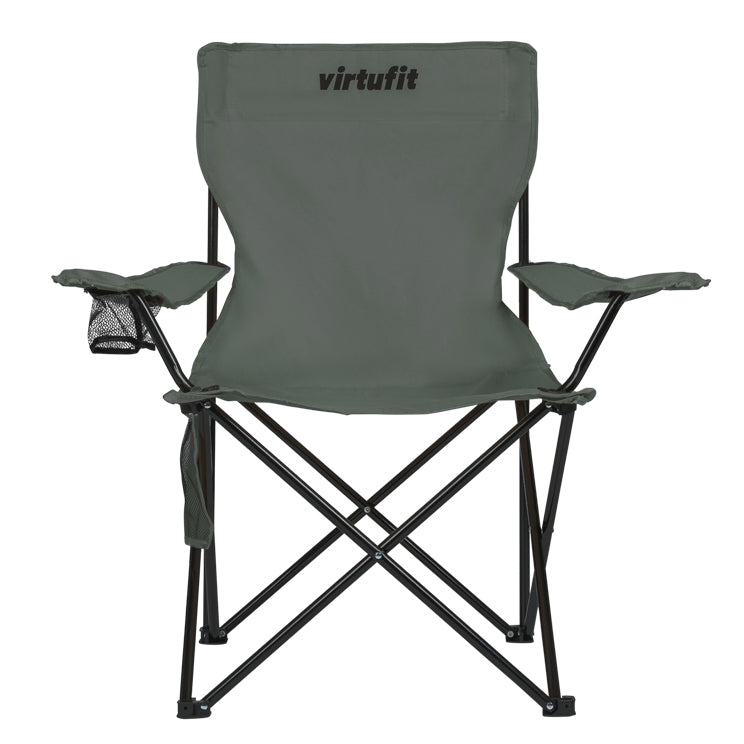 VirtuFit Opvouwbare Camping Stoel - Strandstoel - Grijs - Tweedekans