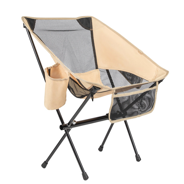 VirtuFit Camping Stoel Compact - Opvouwbaar - Beige - Set van 2