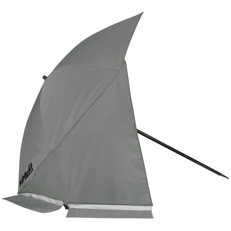 VirtuFit Strandparasol - Windscherm - Strandtent - 160 cm - Grijs - Tweedekans