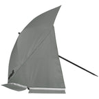 VirtuFit Strandparasol - Windscherm - Strandtent - 160 cm - Grijs - Tweedekans