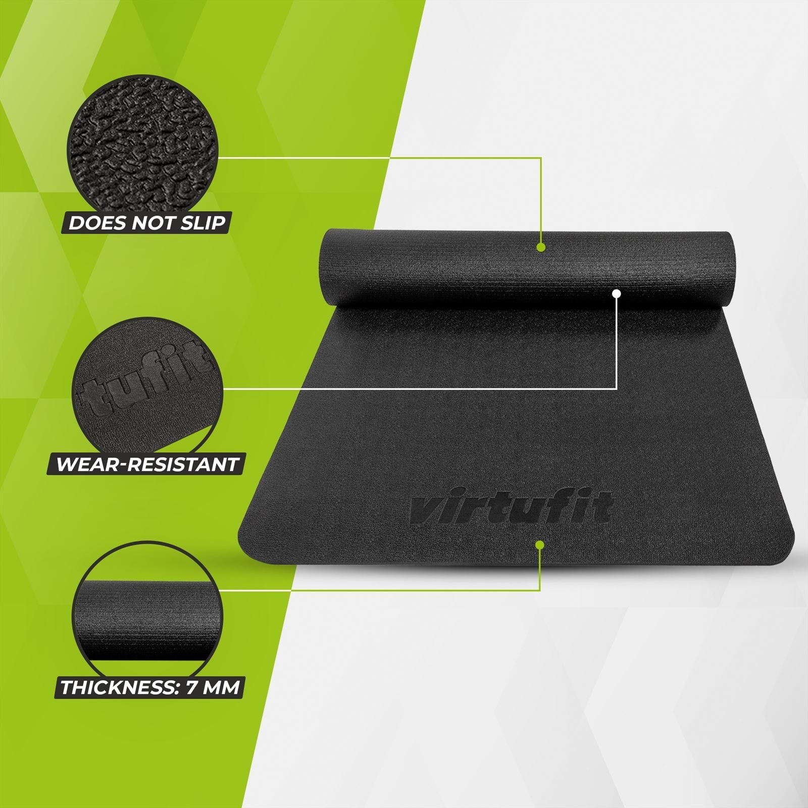 VirtuFit Premium Universele Vloermat - Beschermmat - 200 x 90 cm - Tweedekans