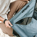 VirtuFit Camping Stoel Compact - Strandstoel - Opvouwbaar - Zwart - Tweedekans