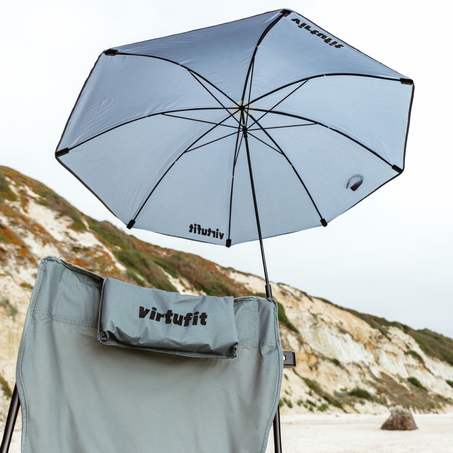 VirtuFit Universele Stoelparasol - Zwart - Tweedekans